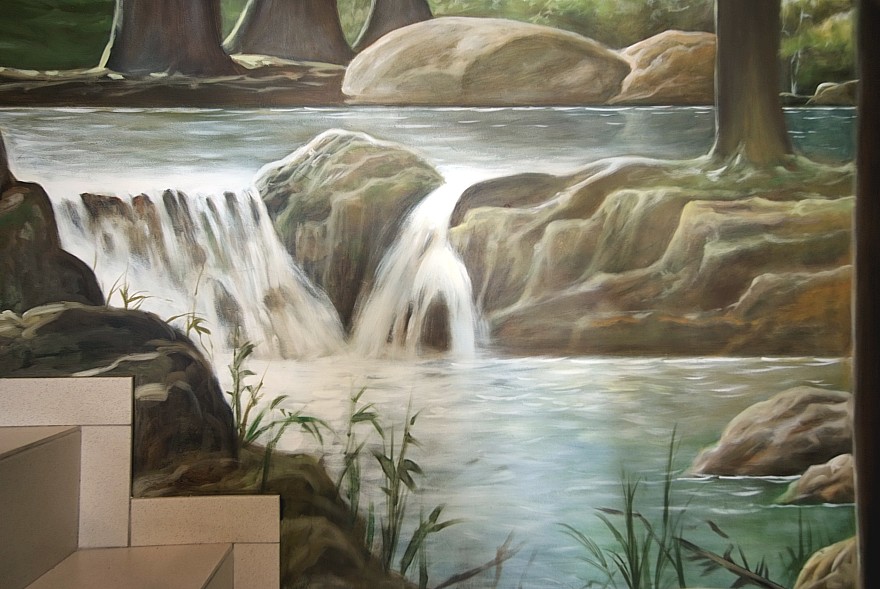 Detail van de waterval